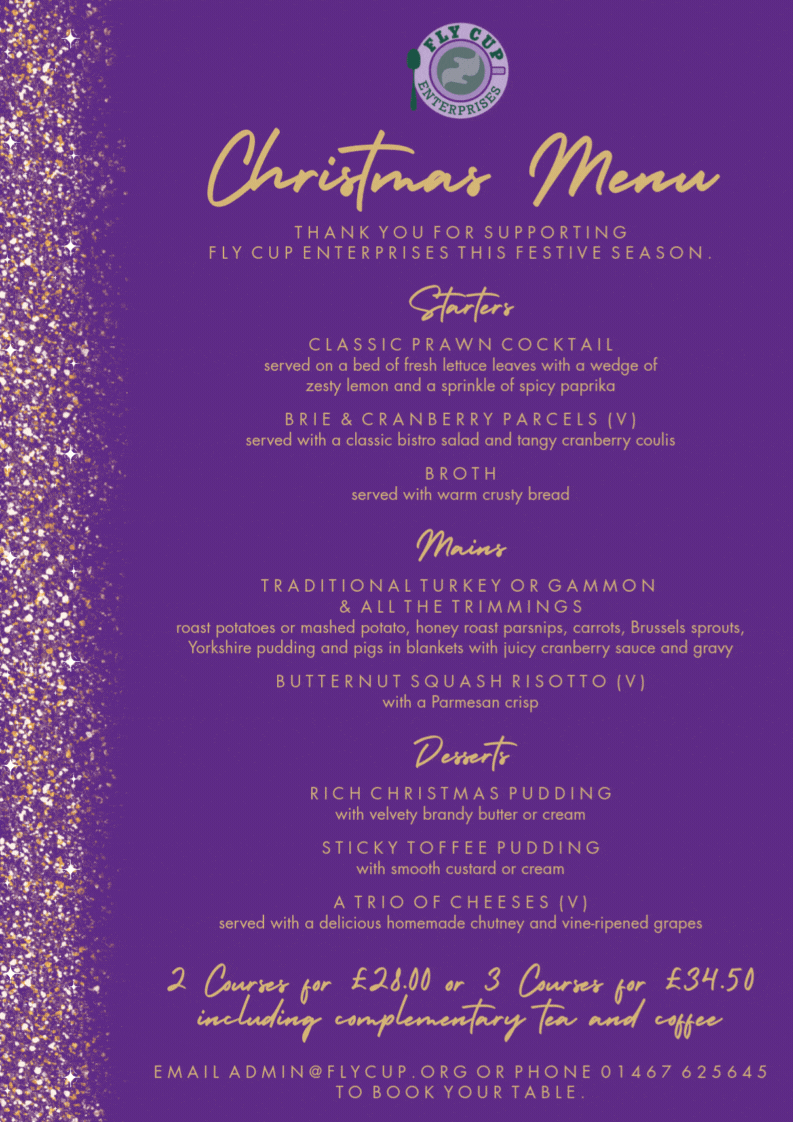 Fly Cup Enterprises 2025 Christmas Menu Animated
