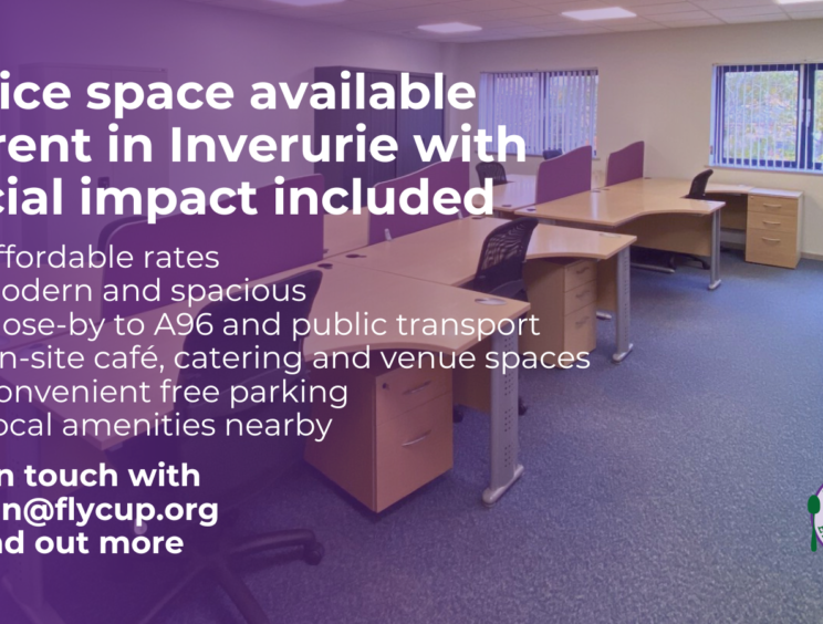 Office space available to rent in Inverurie with social impact included